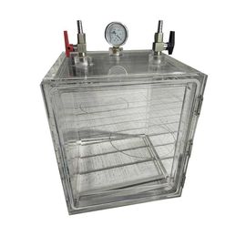 Hộp chân không acrylic Hộp hút ẩm 2 cổng khí có hoặc không có cổng găng tay
