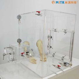 Hộp găng tay chân không Mini &amp; Plexiglass được tùy chỉnh cho nghiên cứu trong phòng thí nghiệm