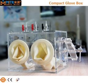 Tủ thử nghiệm Hộp đựng găng tay acrylic Lab có thể cầm tay với cổng gas và hai cổng găng tay