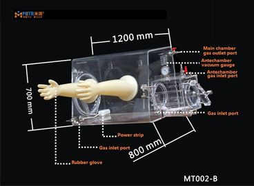 Hộp găng tay kỵ khí bền, hộp trong suốt
