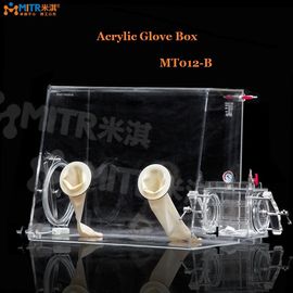 PMMA Chất liệu Lab Găng tay Hộp MT012 Loại B 2 Cổng găng tay với Antechamber