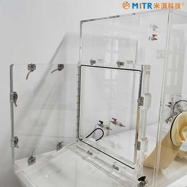 Hộp găng tay chân không Mini &amp; Plexiglass được tùy chỉnh cho nghiên cứu trong phòng thí nghiệm