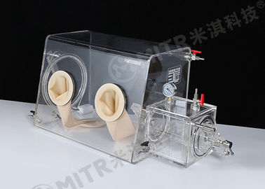 Hộp đựng găng tay phòng thí nghiệm nhỏ với khí trơ và hút chân không xuống còn -0,1MPA trong hộp vận chuyển